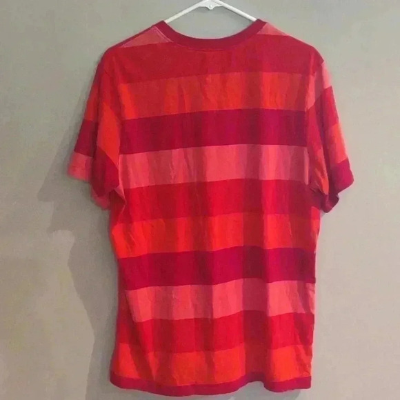 The Nike Tee wide stripe 3 shades of red short sleeve mens large - Picture 4 of 4